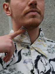 Black Sign “Raging Horse” Geronimo Shirt – Salt White (BSSL-26106)