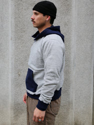 Whitesville Two Tone Attached Hood Sweatshirt – Grey/Blue (WV69642-128)