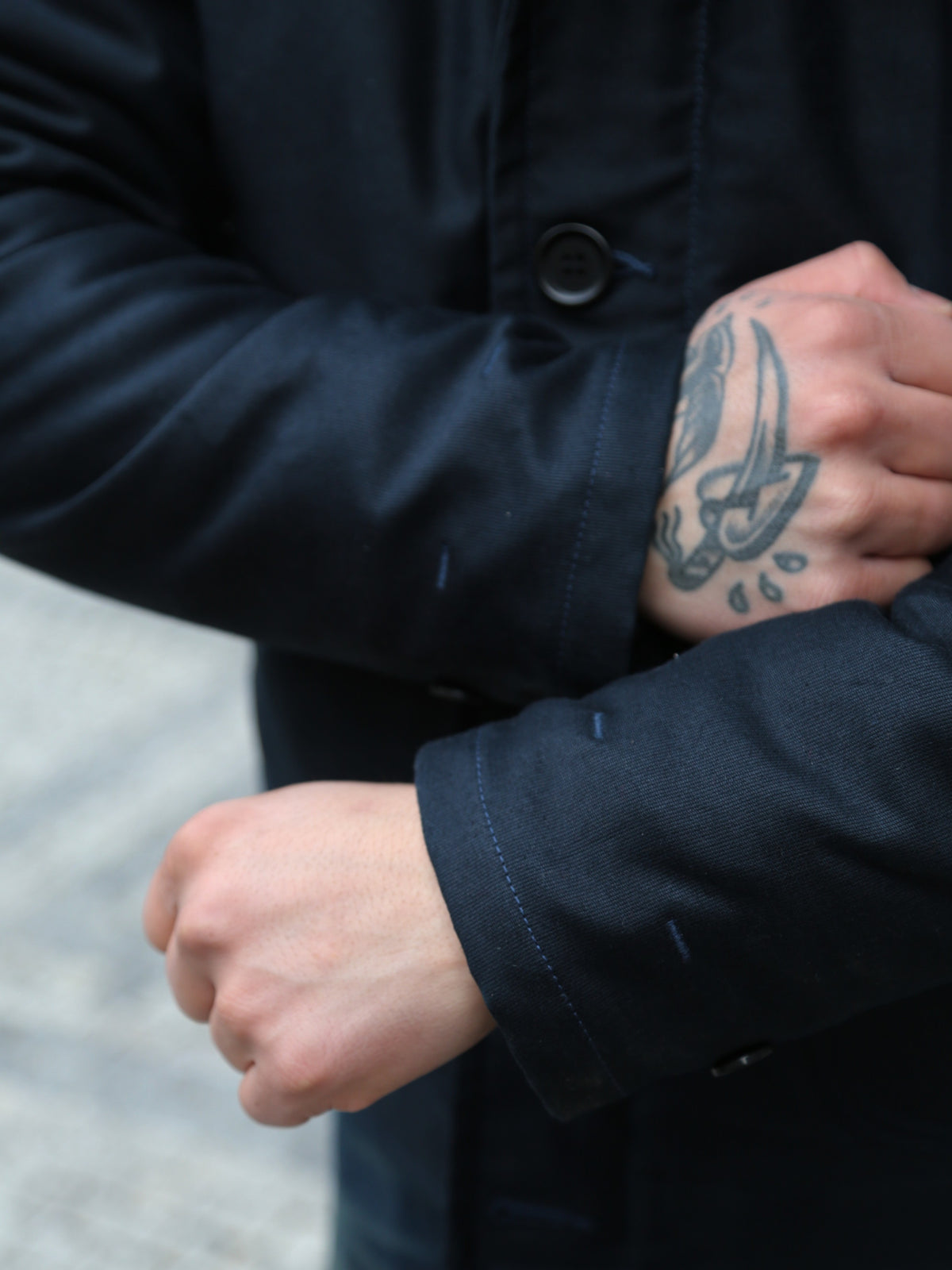 Iron Heart Whipcord N1 Deck Jacket – Navy (IHM-35-NAV)