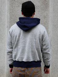 Whitesville Two Tone Attached Hood Sweatshirt – Grey/Blue (WV69642-128)