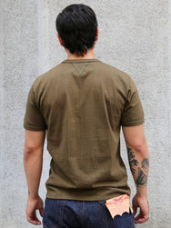 The Real McCoy's Gusset Tee – Olive (MC23020-150)