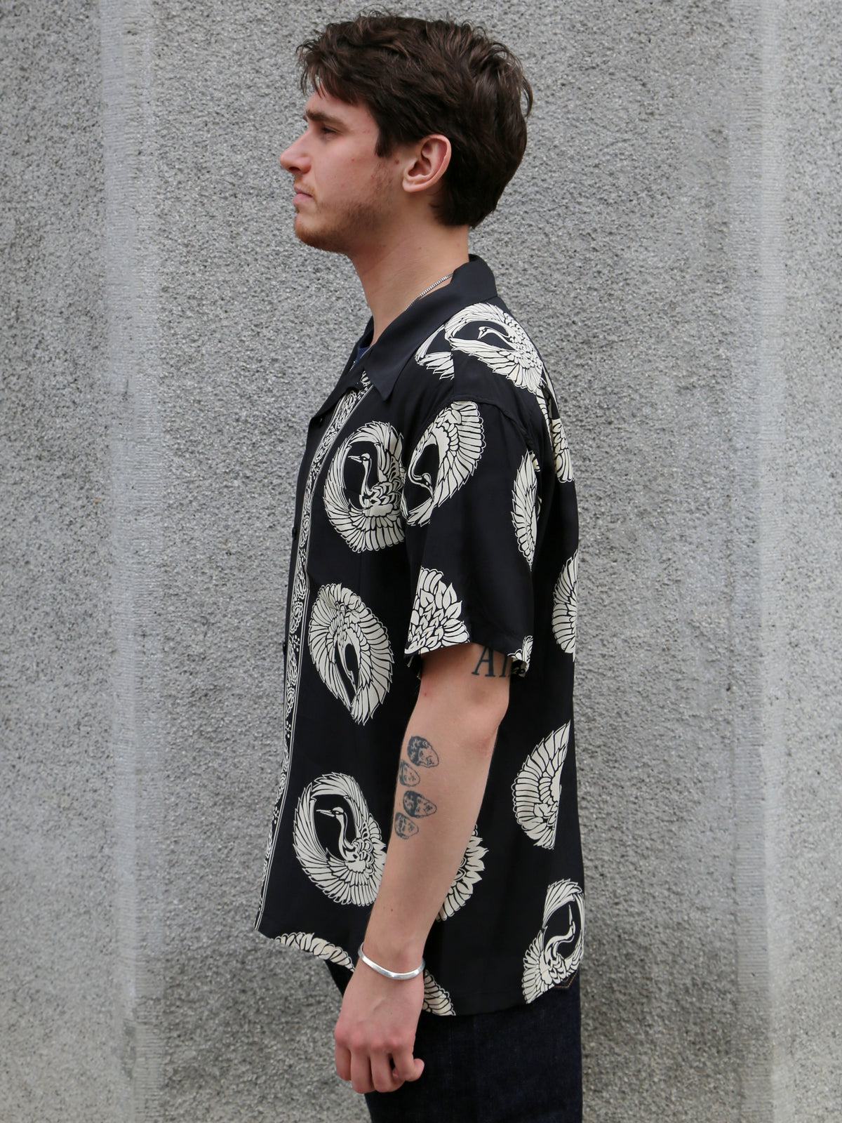Sun Surf ‘Oriental Border’ Rayon Hawaiian Shirt – Black (SS39629-119)