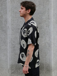 Sun Surf ‘Oriental Border’ Rayon Hawaiian Shirt – Black (SS39629-119)