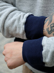 Whitesville Two Tone Attached Hood Sweatshirt – Grey/Blue (WV69642-128)