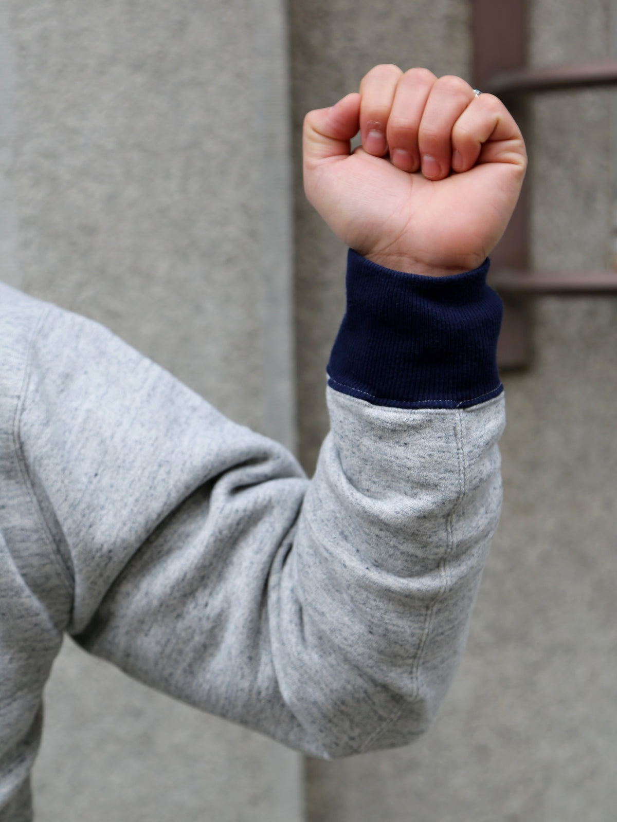 Whitesville Two Tone Attached Hood Sweatshirt – Grey/Blue (WV69642-128)