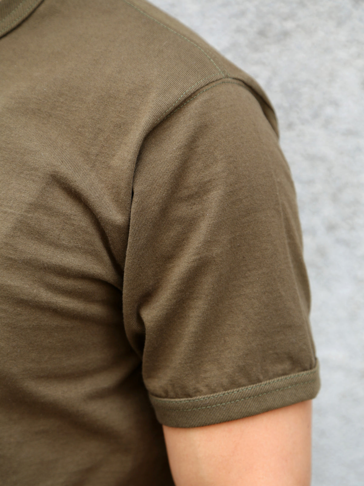 The Real McCoy's Gusset Tee – Olive (MC23020-150)