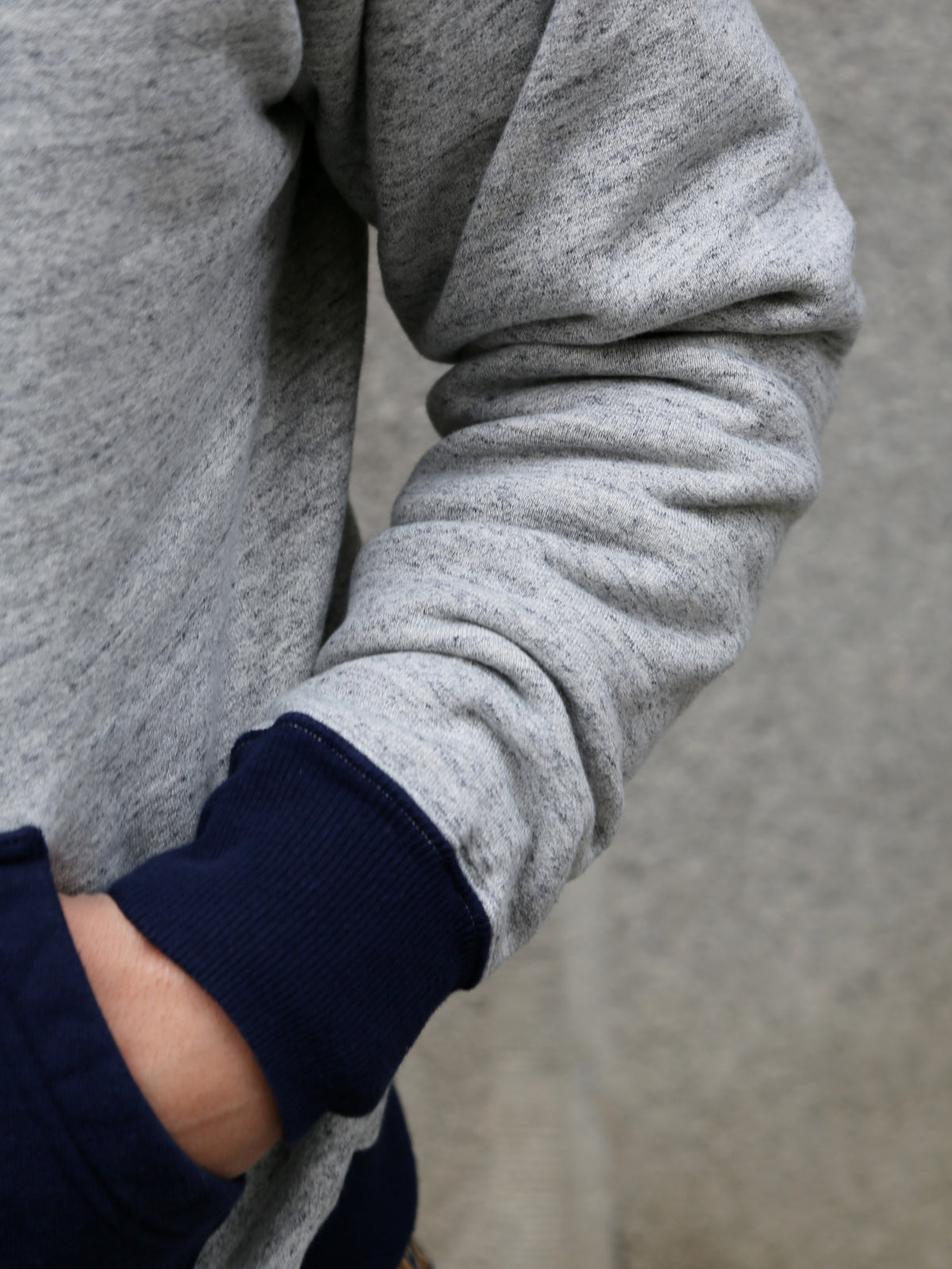 Whitesville Two Tone Attached Hood Sweatshirt – Grey/Blue (WV69642-128)