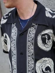 Sun Surf ‘Oriental Border’ Rayon Hawaiian Shirt – Black (SS39629-119)