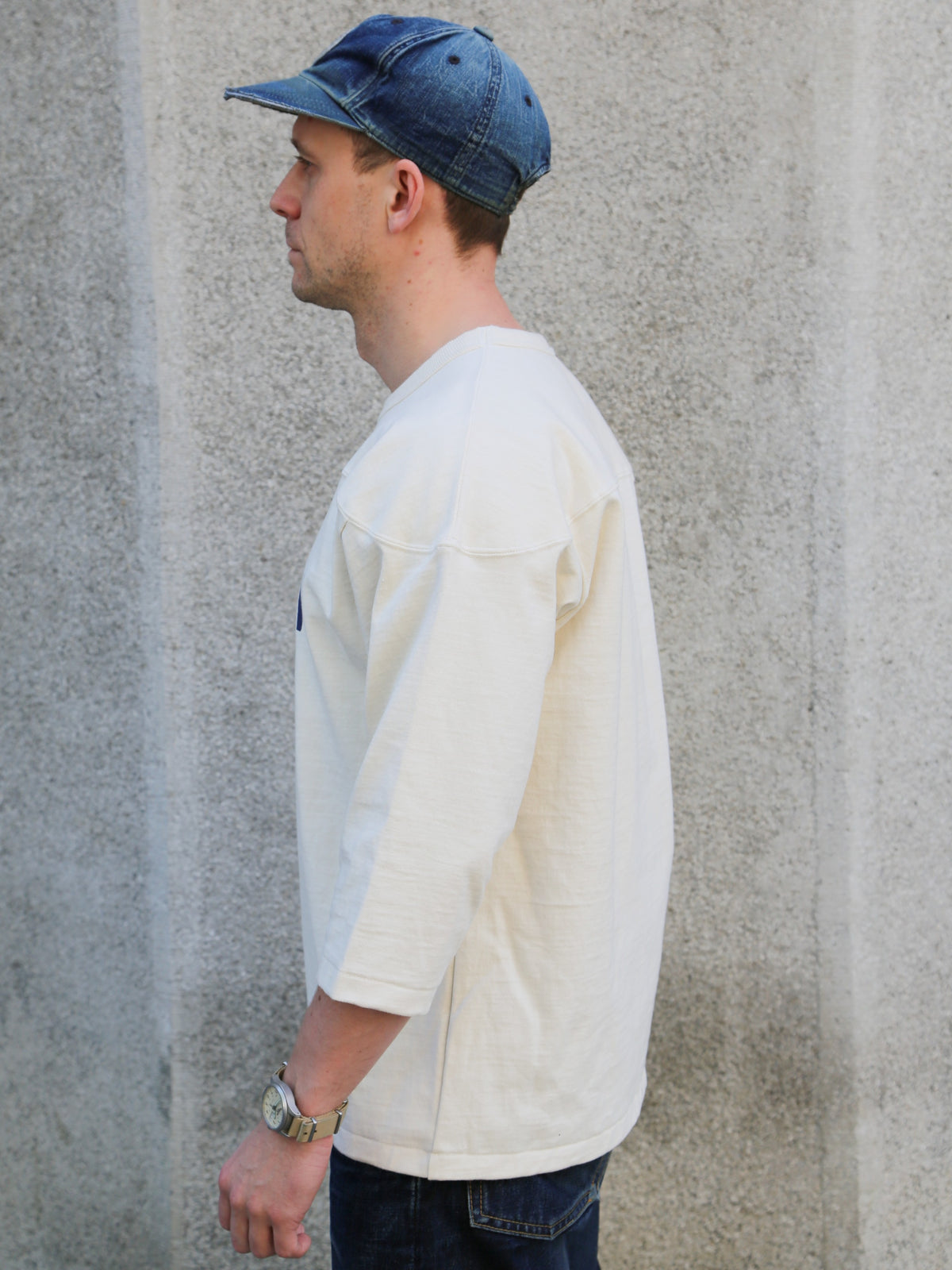 The Real McCOY's Heavy Cotton Football Tee / 32nd Sig. – Ecru (MC25020)