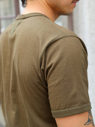 The Real McCoy's Gusset Tee – Olive (MC23020-150)