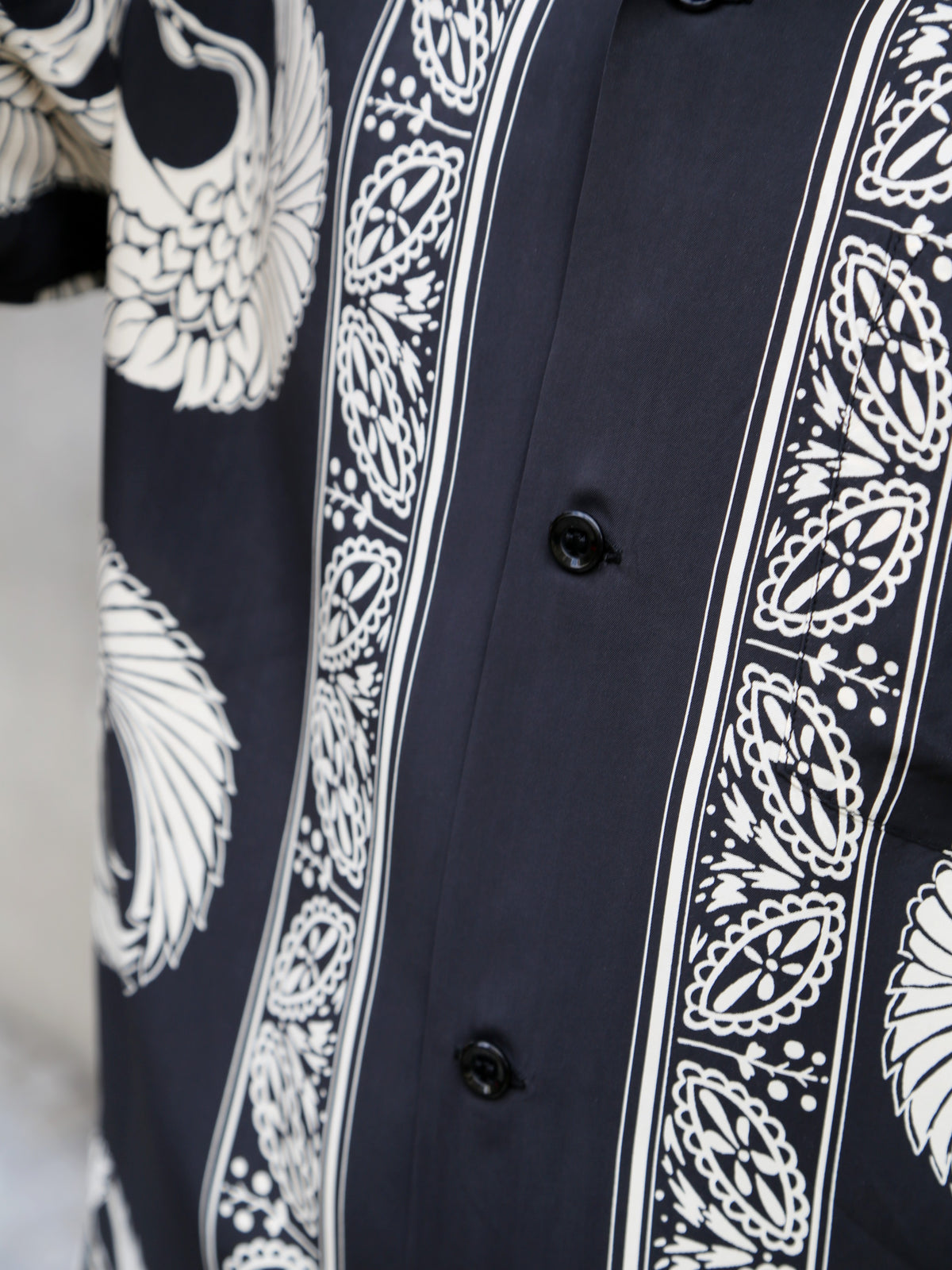 Sun Surf ‘Oriental Border’ Rayon Hawaiian Shirt – Black (SS39629-119)