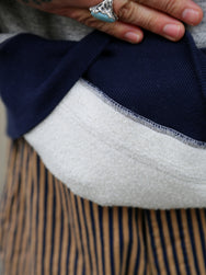 Whitesville Two Tone Attached Hood Sweatshirt – Grey/Blue (WV69642-128)