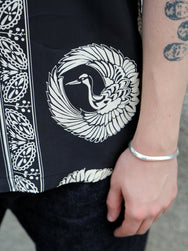Sun Surf ‘Oriental Border’ Rayon Hawaiian Shirt – Black (SS39629-119)