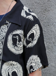 Sun Surf ‘Oriental Border’ Rayon Hawaiian Shirt – Black (SS39629-119)