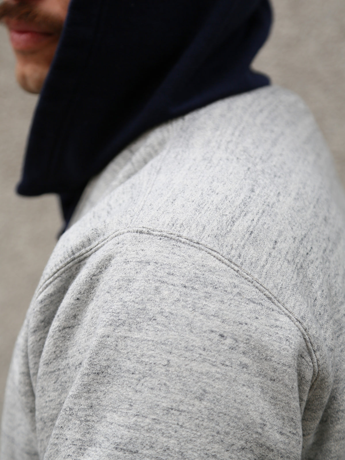 Whitesville Two Tone Attached Hood Sweatshirt – Grey/Blue (WV69642-128)