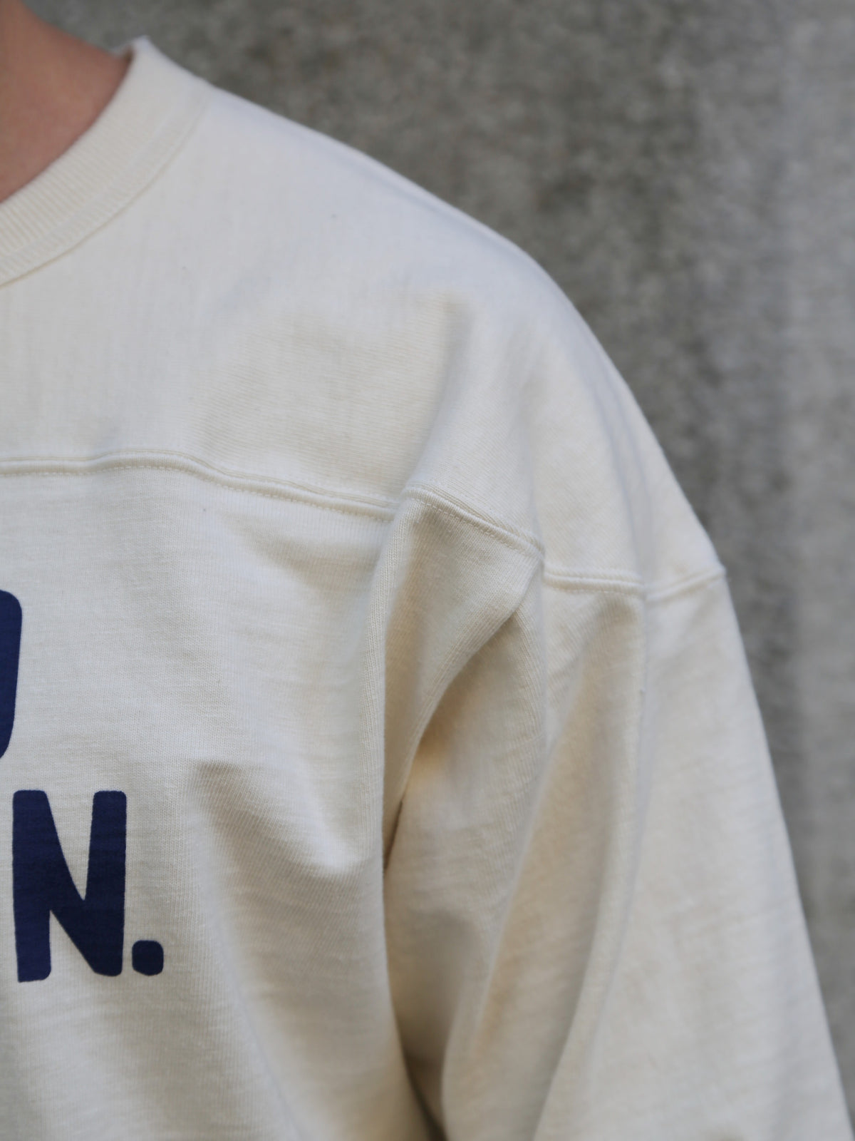 The Real McCOY's Heavy Cotton Football Tee / 32nd Sig. – Ecru (MC25020)