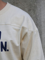 The Real McCOY's Heavy Cotton Football Tee / 32nd Sig. – Ecru (MC25020)