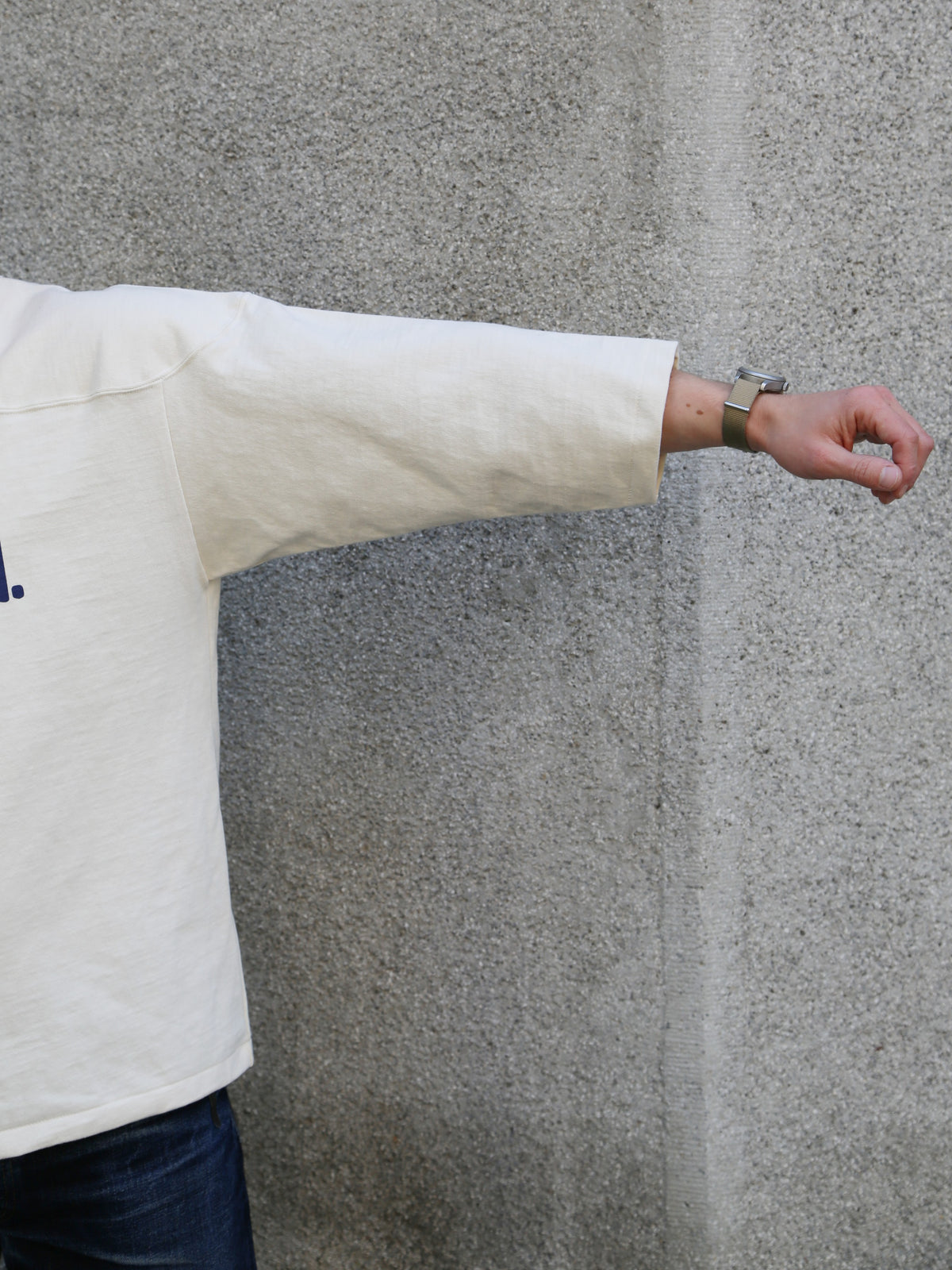The Real McCOY's Heavy Cotton Football Tee / 32nd Sig. – Ecru (MC25020)