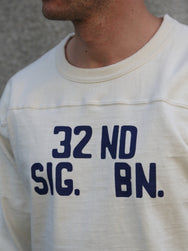 The Real McCOY's Heavy Cotton Football Tee / 32nd Sig. – Ecru (MC25020)