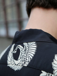 Sun Surf ‘Oriental Border’ Rayon Hawaiian Shirt – Black (SS39629-119)