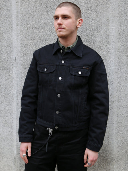 Nudie Jeans Danny Rinsed Denim Jacket – Black