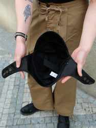 Black Sign Military Chino Aviator Cap – Midnight Black (BSSC-26903)