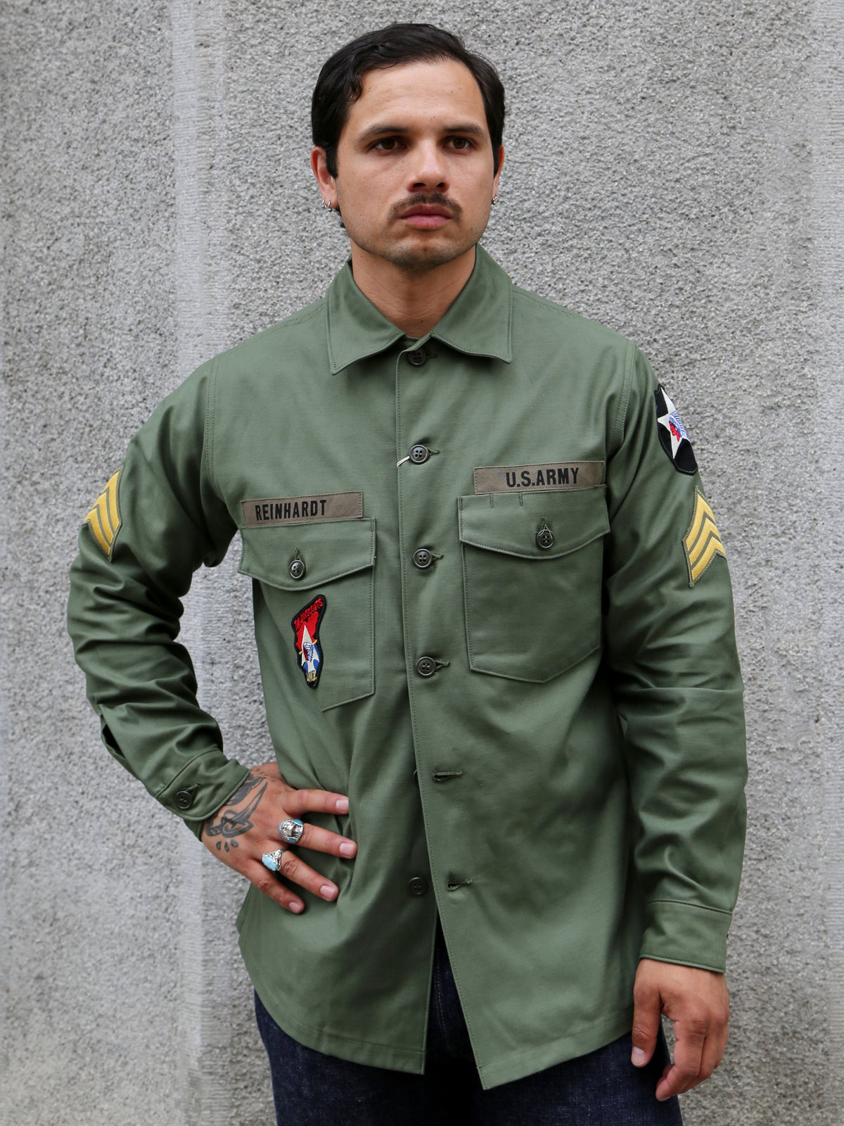 The Real McCoy's OG-107 Utillity Shirt – Olive (MS25002)