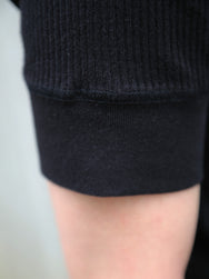 Black Sign Railroad Knit Short Sleeve Amish Underwear – Midnight Black (BSSN-26306)