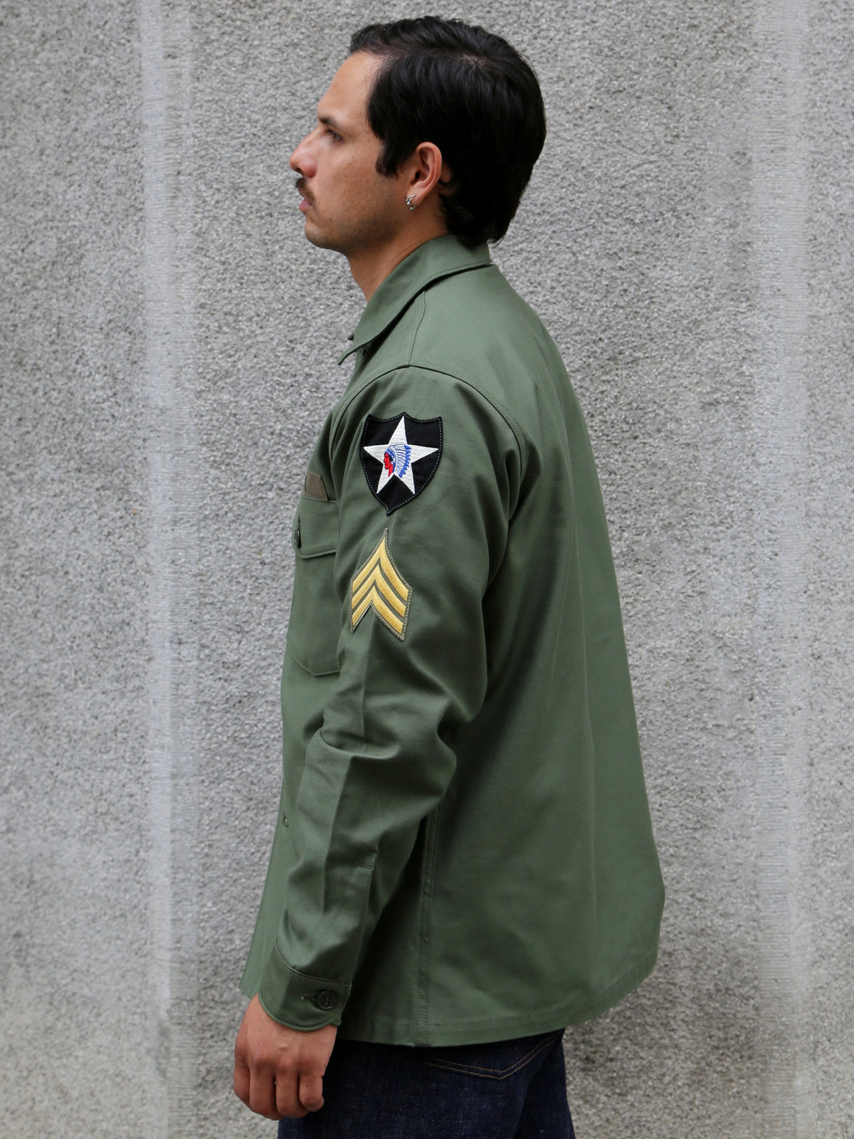 The Real McCoy's OG-107 Utillity Shirt – Olive (MS25002)