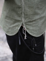 Sugar Cane Jean Cord Long Sleeve Work Shirt – Green (SC2551)