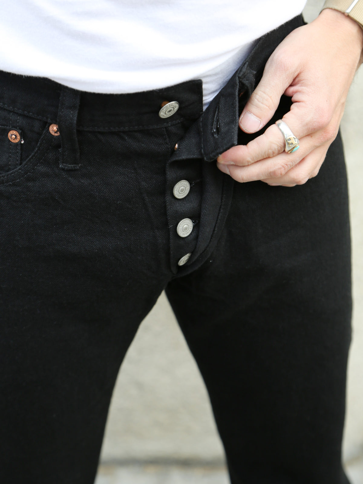 Sugar Cane 13oz. Denim Type-III Slim Fit – Black (SC41470A-411)