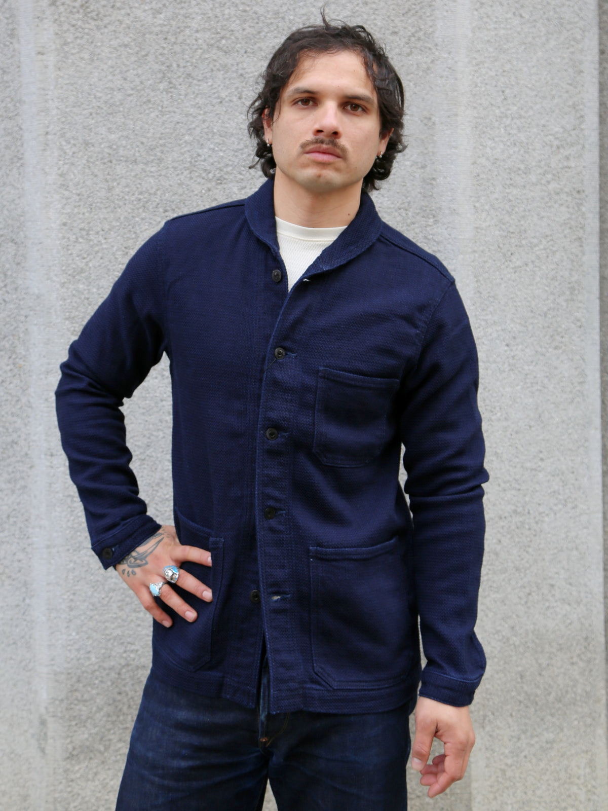 Momotaro Dobby US Navy Coverall – Indigo (MZOT0342)