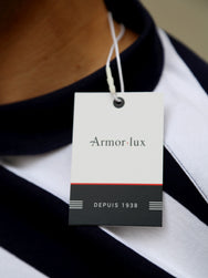 Armor Lux Polo “Pleuven” Homme - Navire/Blanc (76876-600)