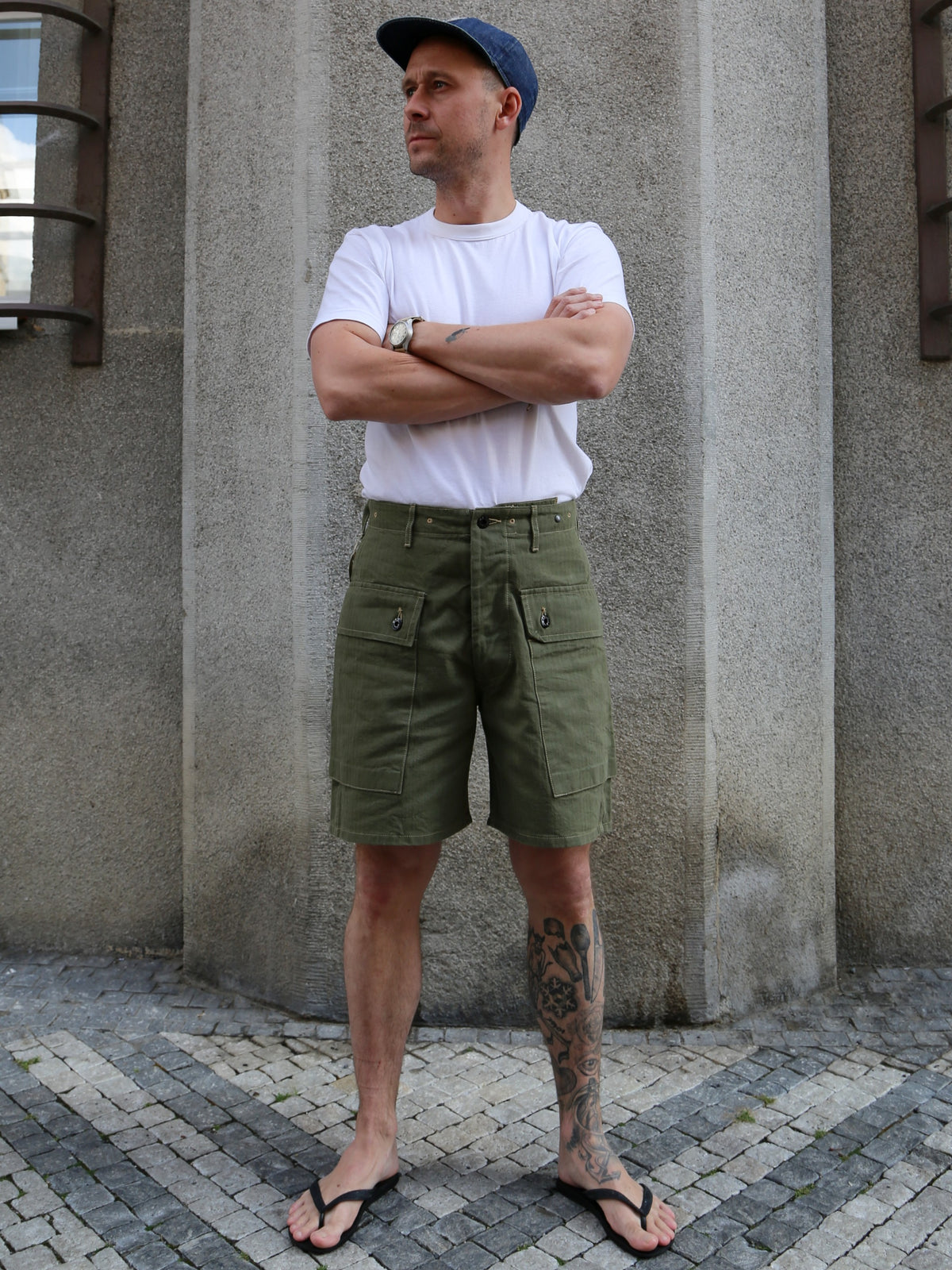 Buzz Rickson's U.S.Marine Corps M-1944 HBT Shorts – Olive (BR52388)