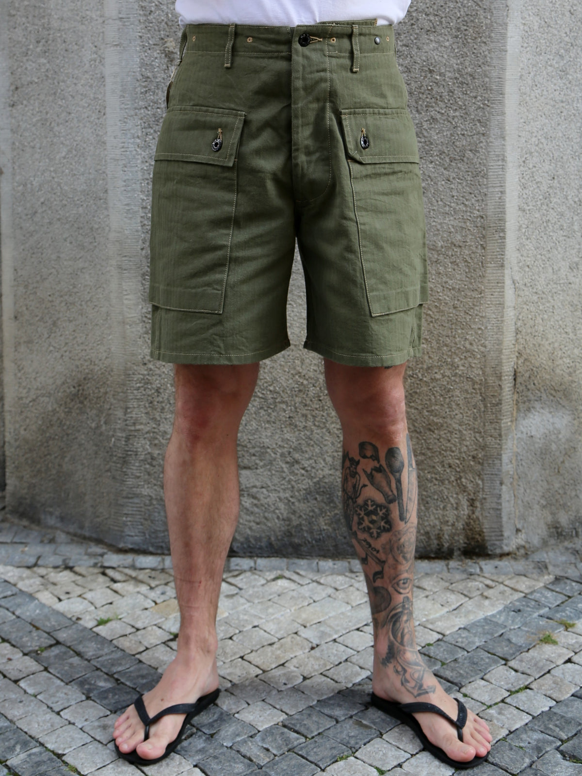 Buzz Rickson's U.S.Marine Corps M-1944 HBT Shorts – Olive (BR52388)