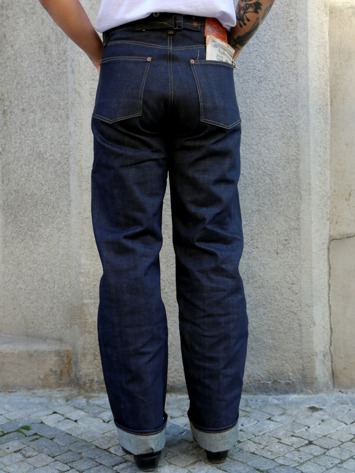 Blue Blanket Denim Pants Single Needle (P35 JP14)