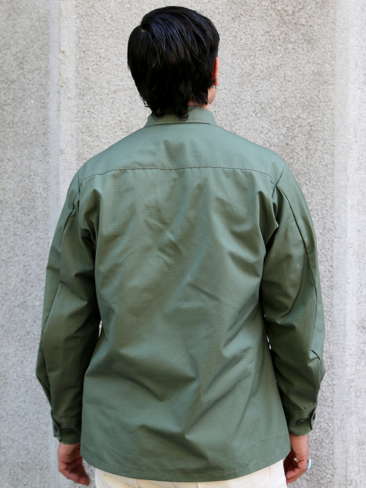 The Real McCOY's Coat, Man’s, Cotton Rip-Stop Poplin – Olive (MJ25004)
