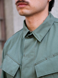 The Real McCOY's Coat, Man’s, Cotton Rip-Stop Poplin – Olive (MJ25004)