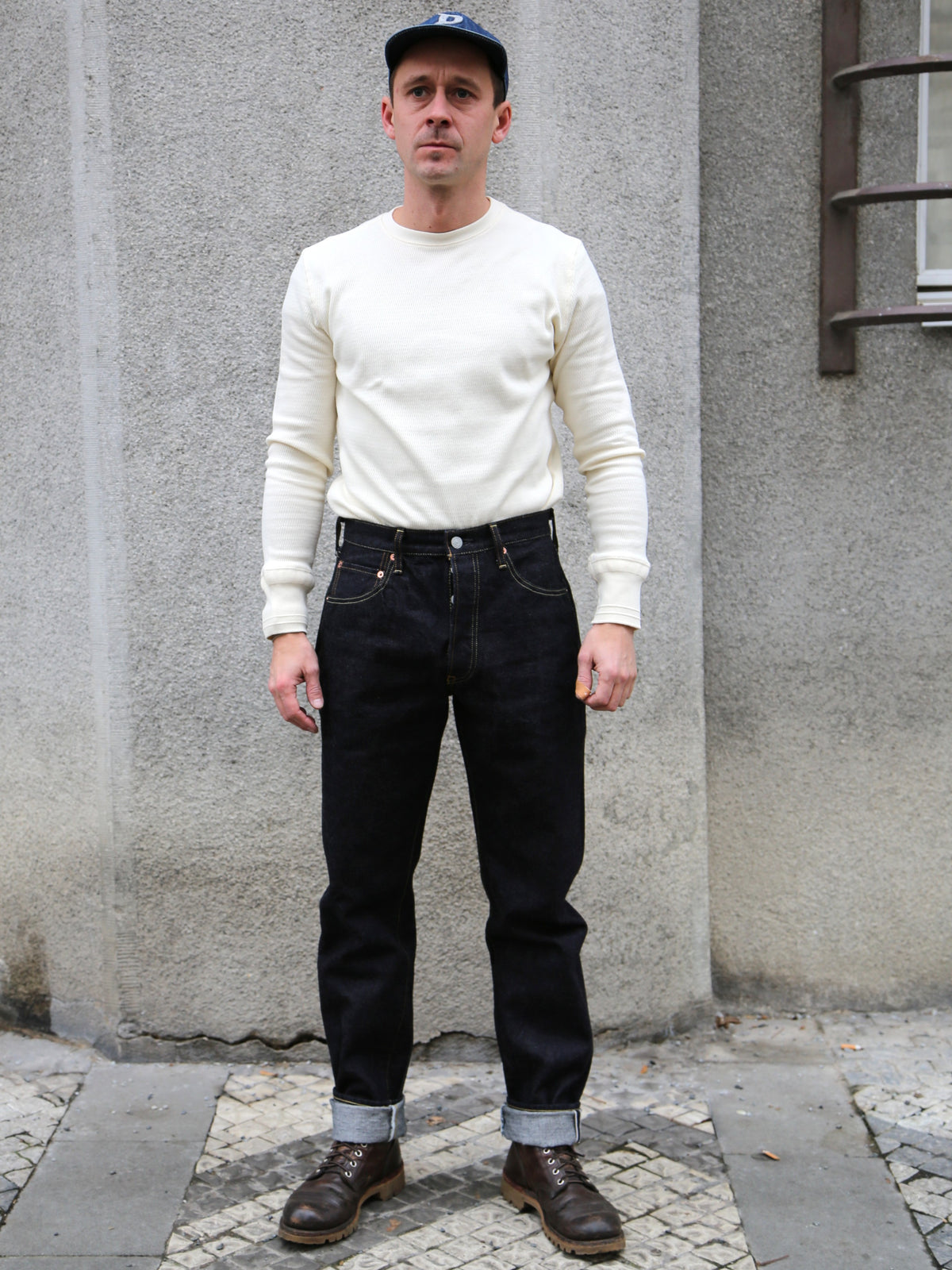 Studio D'Artsian 15oz Straight Tapered Denim Jeans – Indigo (SD-108W)