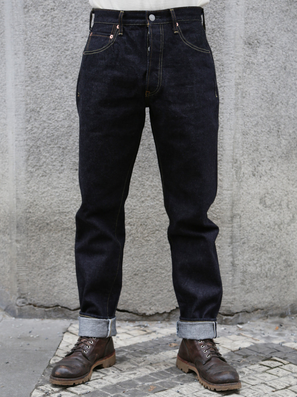 Studio D'Artsian 15oz Straight Tapered Denim Jeans – Indigo (SD-108W)