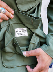 The Real McCOY's Coat, Man’s, Cotton Rip-Stop Poplin – Olive (MJ25004)