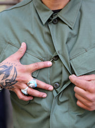 The Real McCOY's Coat, Man’s, Cotton Rip-Stop Poplin – Olive (MJ25004)