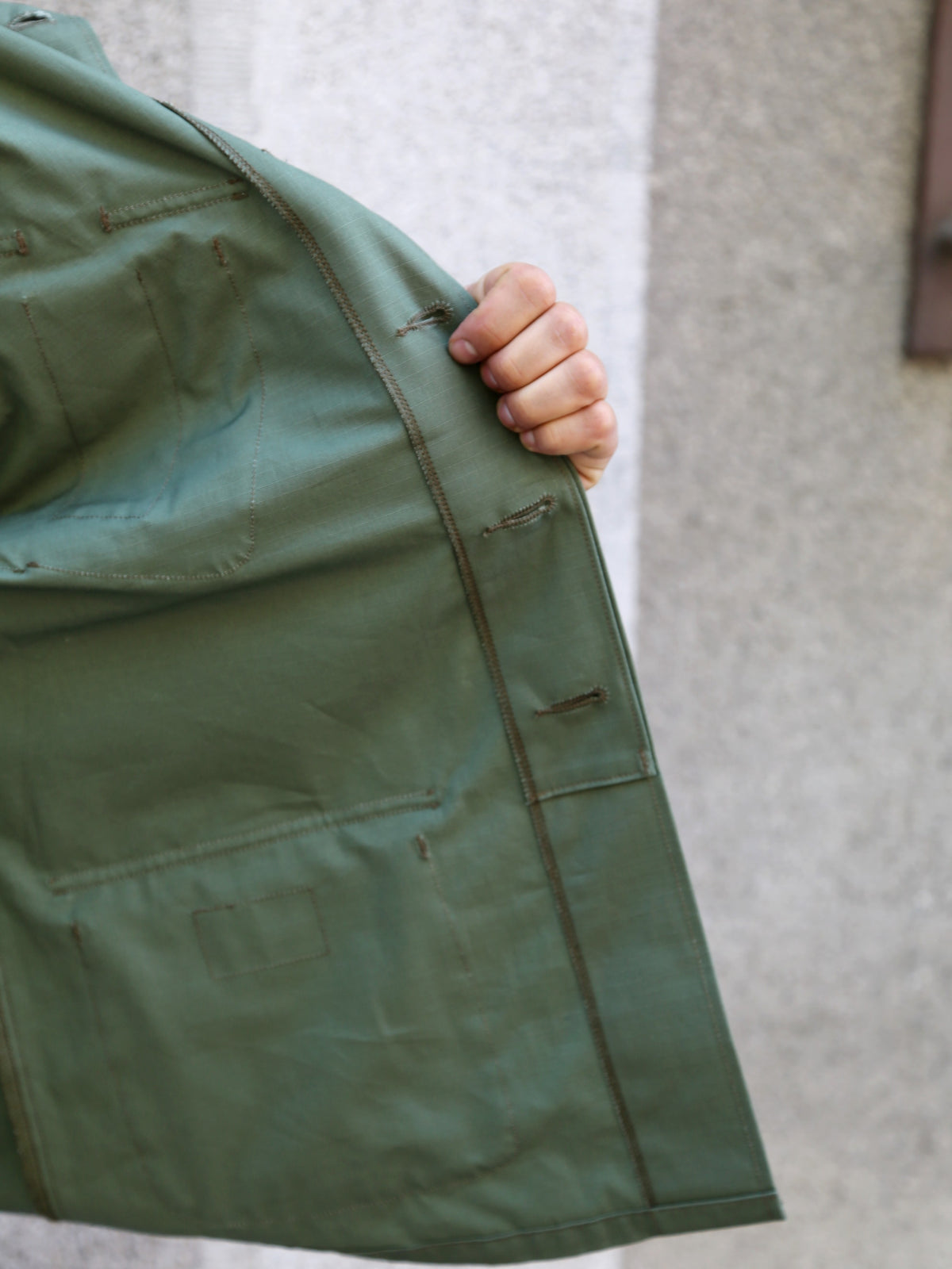 The Real McCOY's Coat, Man’s, Cotton Rip-Stop Poplin – Olive (MJ25004)