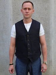 Belafonte Service Vest Cotton/Hemp Jasher – Black (30-14)