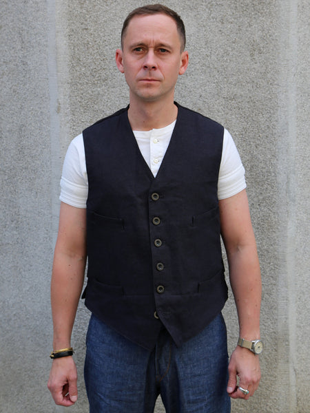 Belafonte Service Vest Cotton/Hemp Jasher – Black (30-14)