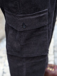 Black Sign Ripple Cord Field Trousers – Charcoal Black (BSFP-25510)