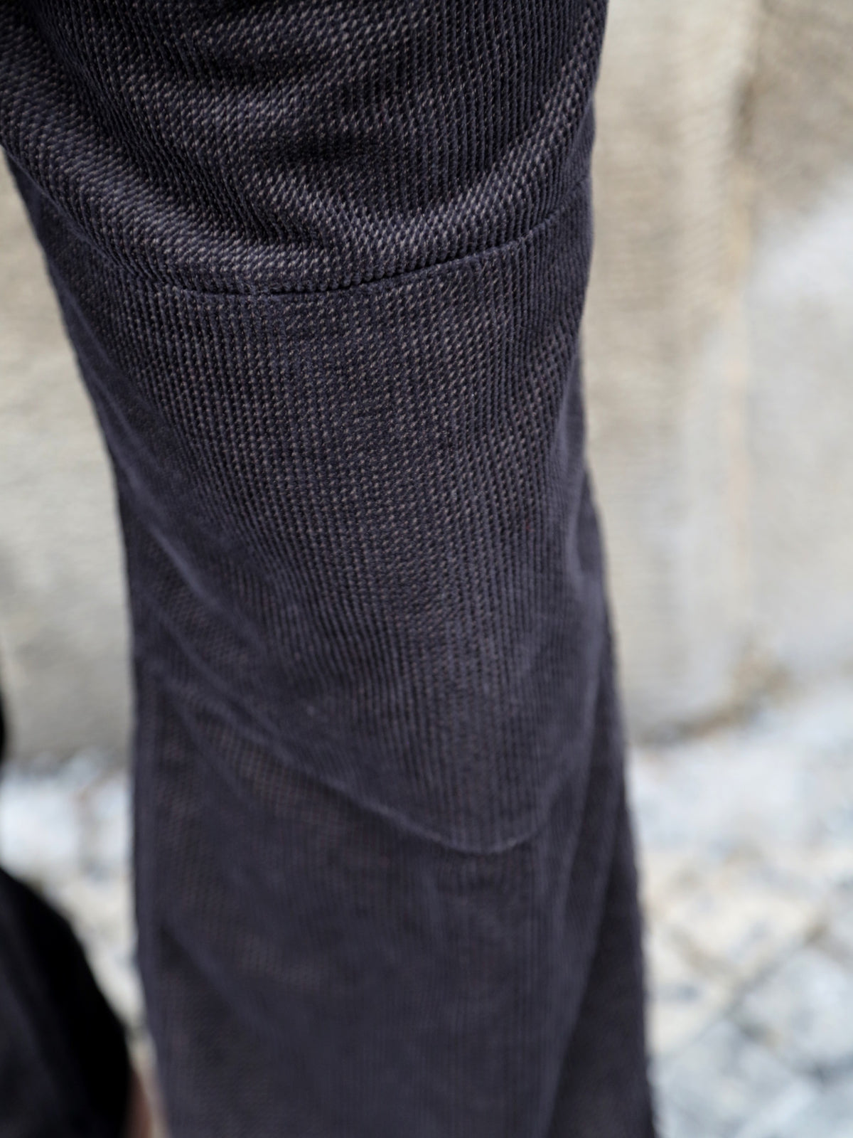 Black Sign Ripple Cord Field Trousers – Charcoal Black (BSFP-25510)