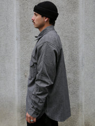 The Real McCOY's 8HU Cigarette Pocket Mock-Twist Chambray Work Shirt – Black (MS25109-030)