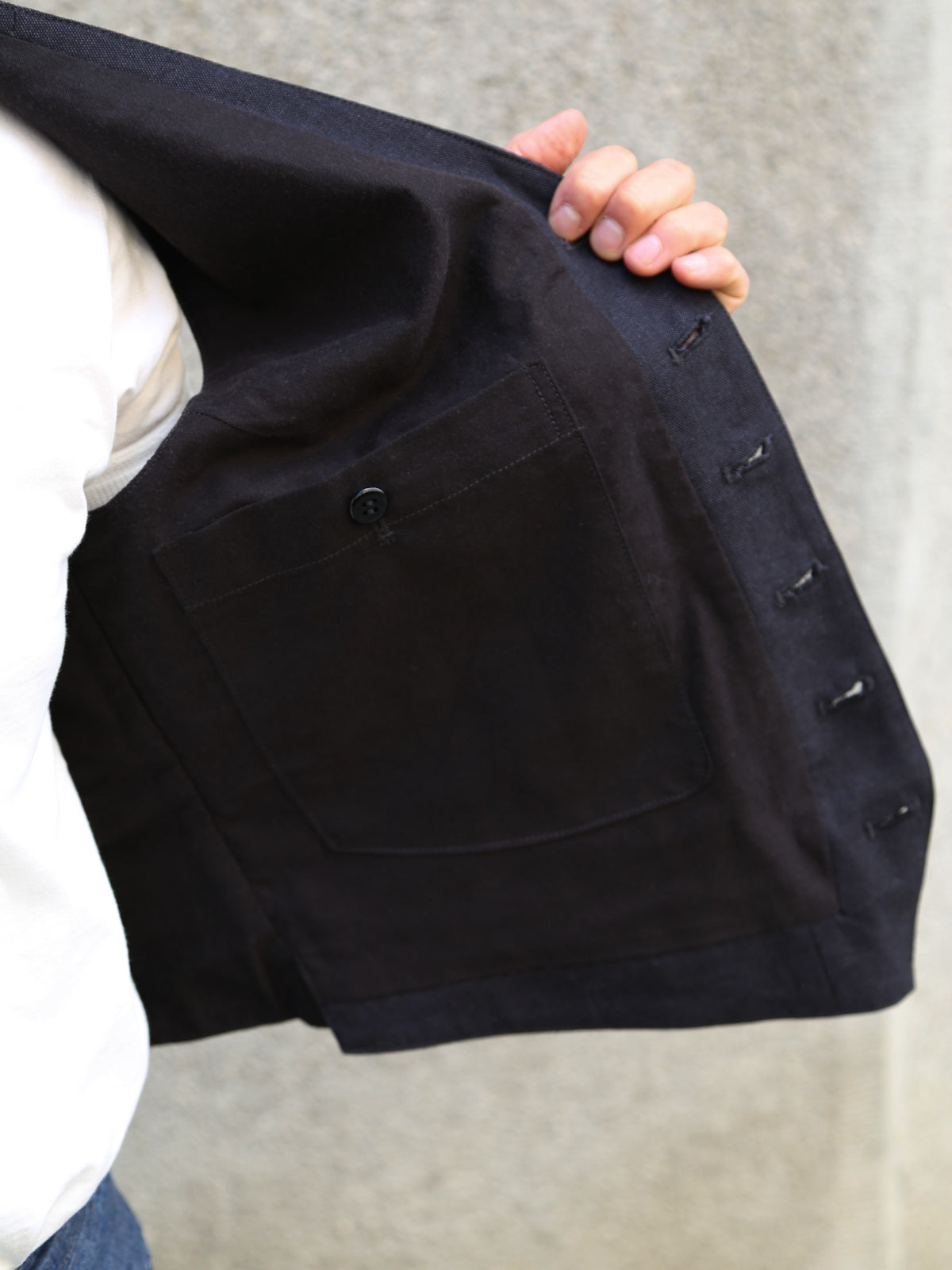 Belafonte Service Vest Cotton/Hemp Jasher – Black (30-14)