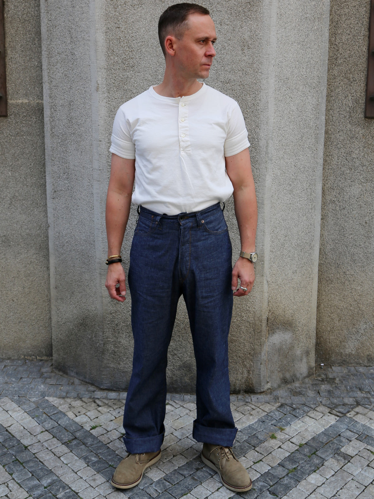 Black Sign 5.5oz Selvage Chambray Death Valley Waist-Overalls – Indigo Chambray (BSSP-26509)